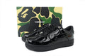 A BATHING APE BAPE STA Glossy All Black Tonal-Star Sneakers | Women's & Men's Skate-Inspired Shoes