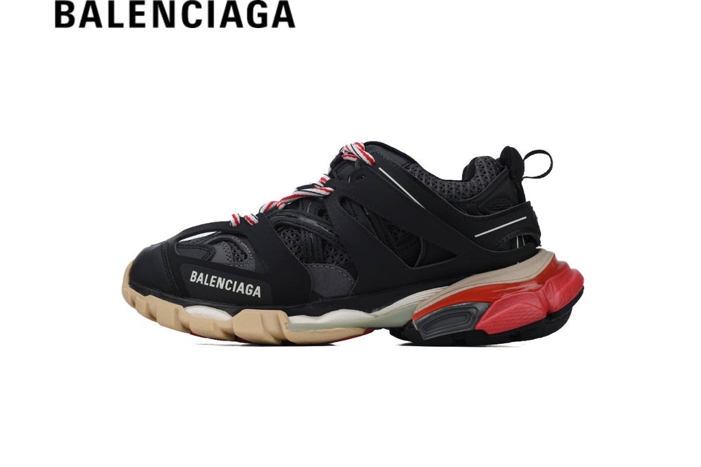 Balenciaga Track men's shoes  women sneakers in Black and Red