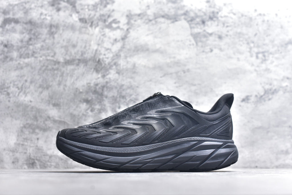 HOKA Clifton Women's Men's Shoes | Black Mesh Running Sneakers
