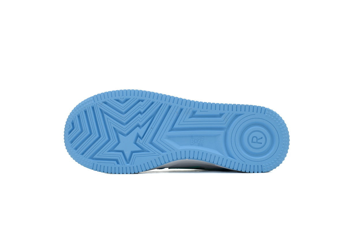 A BATHING APE BAPE STA Sky Blue, White & Mint Sneakers | Women's & Men's Skate-Inspired Shoes