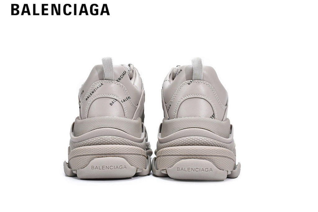 Balenciaga Triple S men's shoes  women sneakersr — Light Grey, All-Over Logo