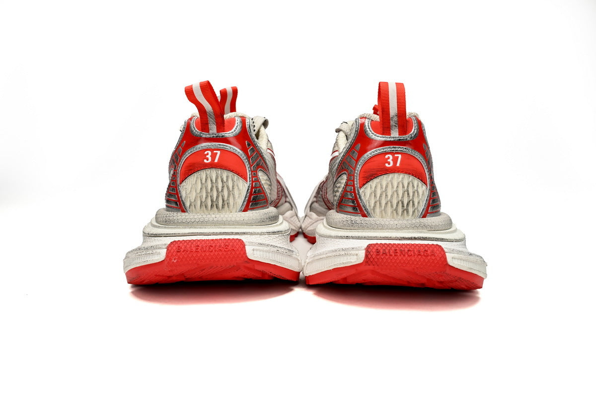 Balenciaga 3XL  men's shoes Track  Sneaker – Low-Top Chunky Sole  balenciaga runners White and Red