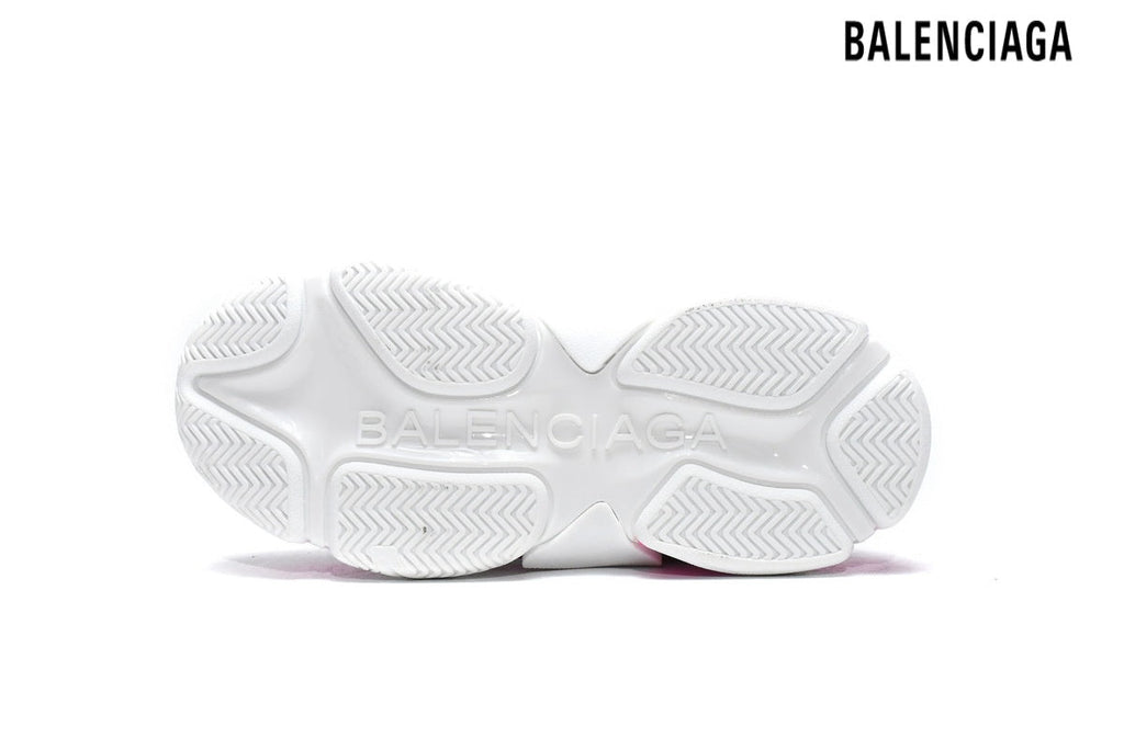 Balenciaga Triple S men's shoes  women sneakers White Hot Pink