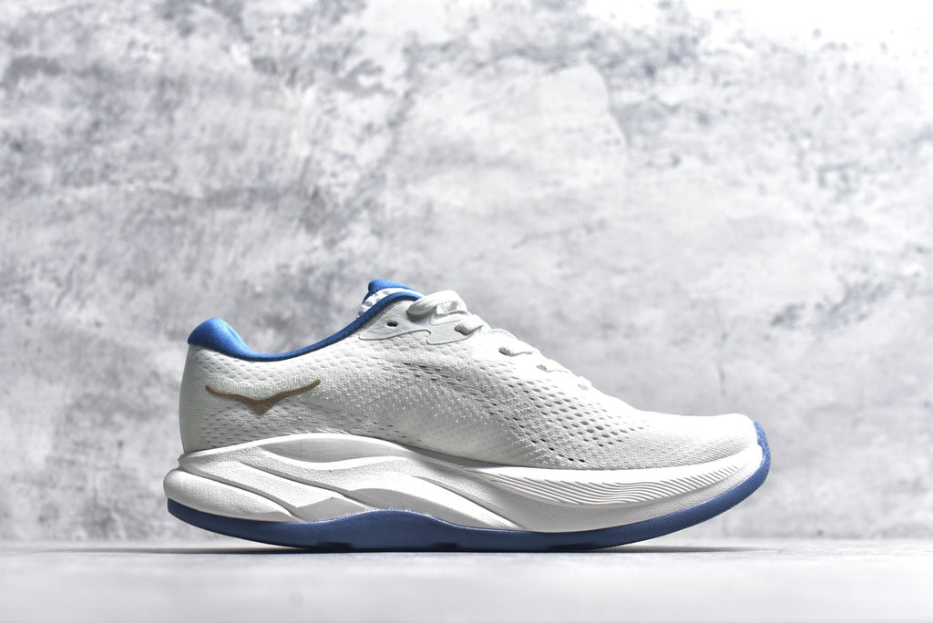 HOKA Rincon 4 Women's Men's Shoes | White & Blue Mesh Running Sneakers