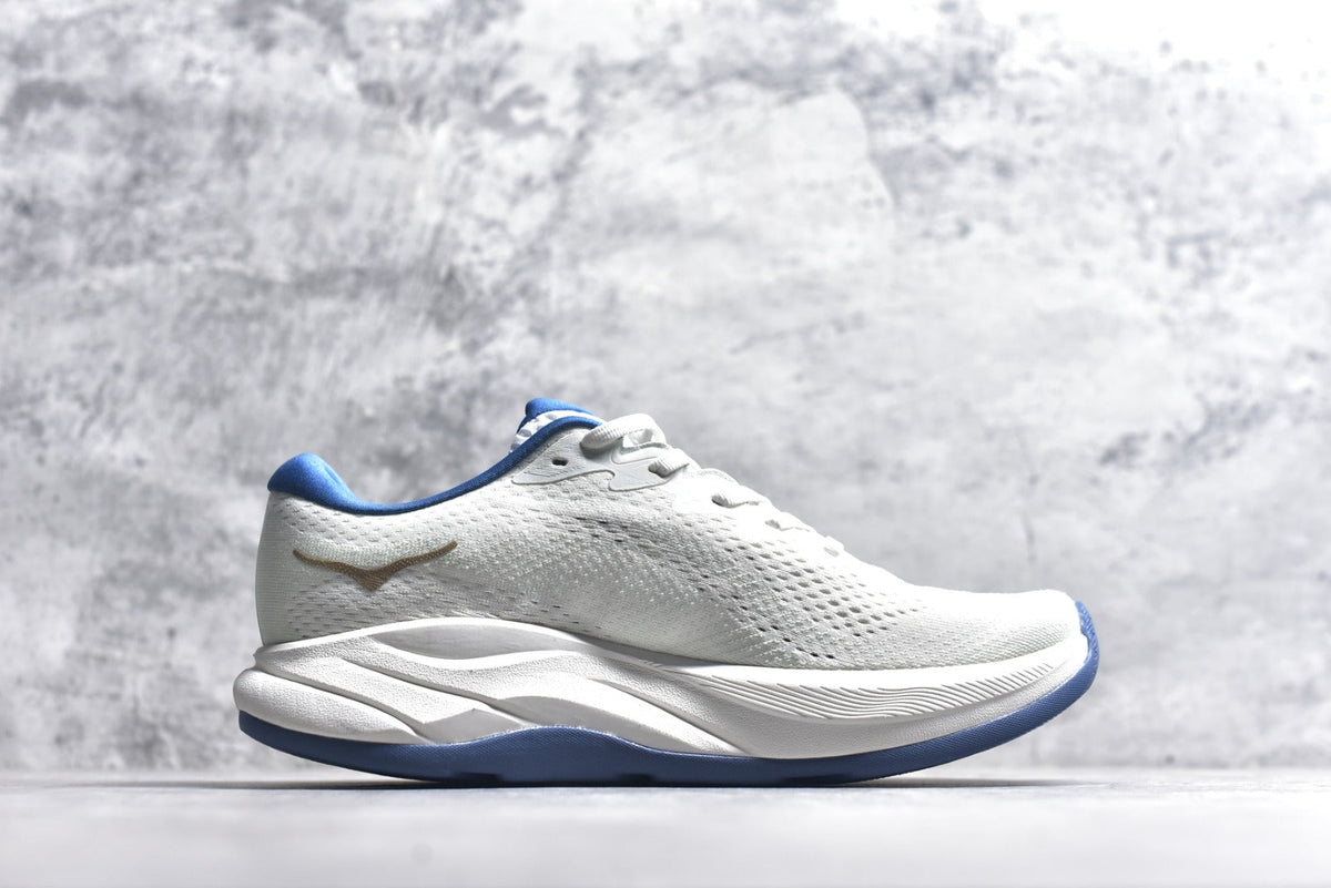 HOKA Rincon 4 Women's Men's Shoes | White & Blue Mesh Running Sneakers