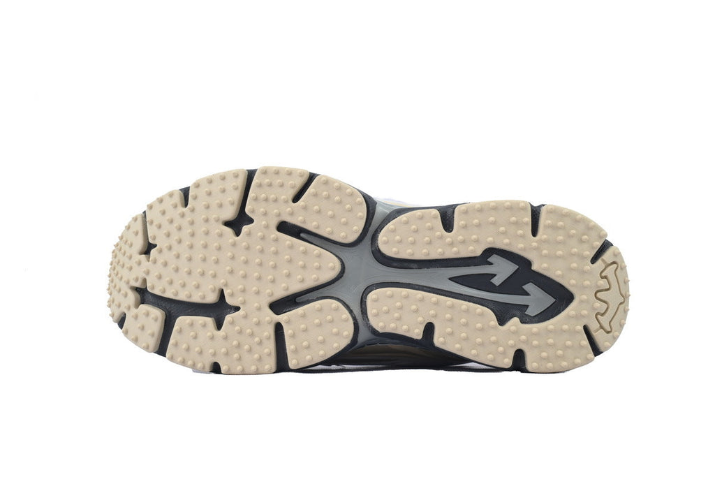 Off-White Be Right Back Women's Men's Shoes | Cream & Beige Black Sole Retro Sneakers