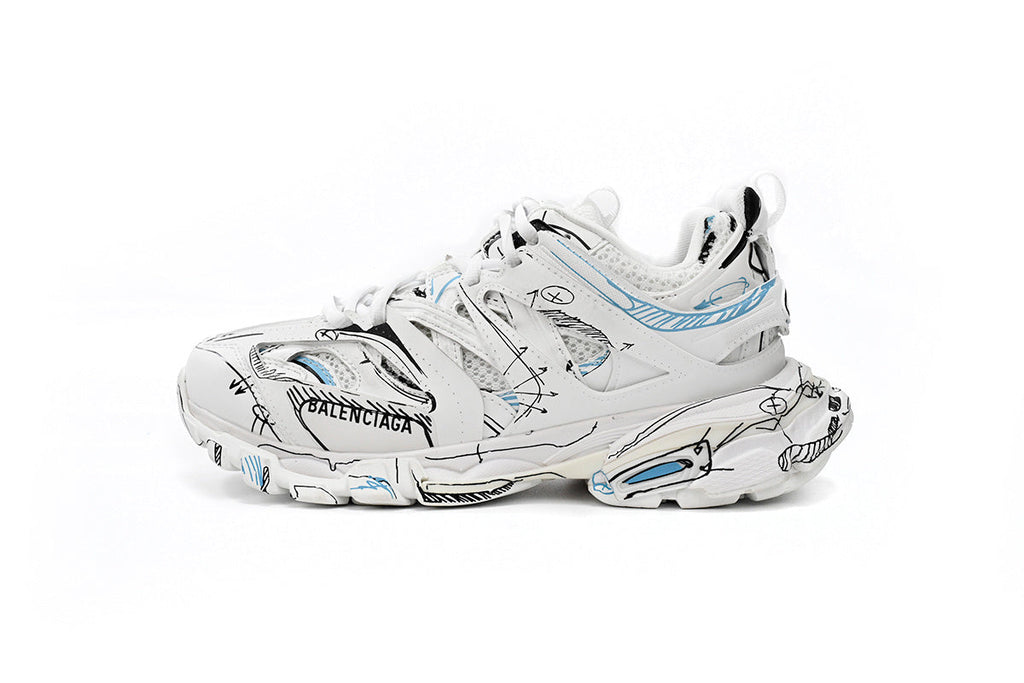 Balenciaga men's shoes Track Sneaker  balenciaga runners  White