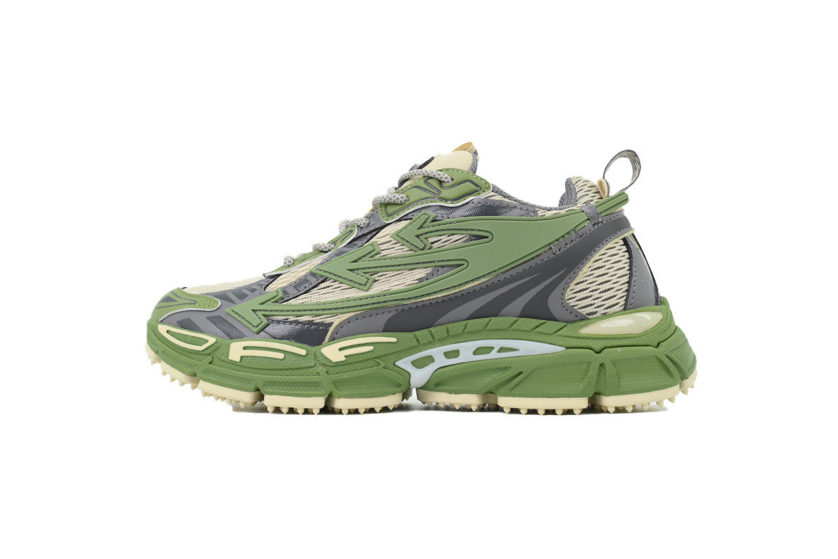 Off-White Be Right Back Women's Men's Olive Green & Cream Chunky Sneakers