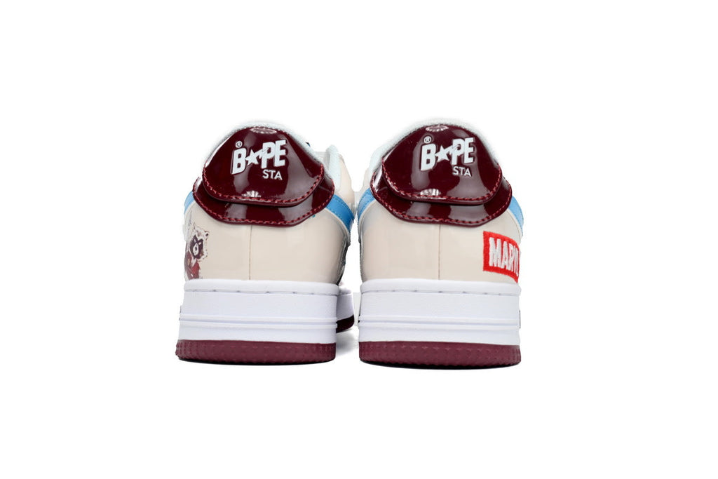 A BATHING APE BAPE STA Cream & Black Blue-Star Sneakers | Women's & Men's Skate-Inspired Shoes