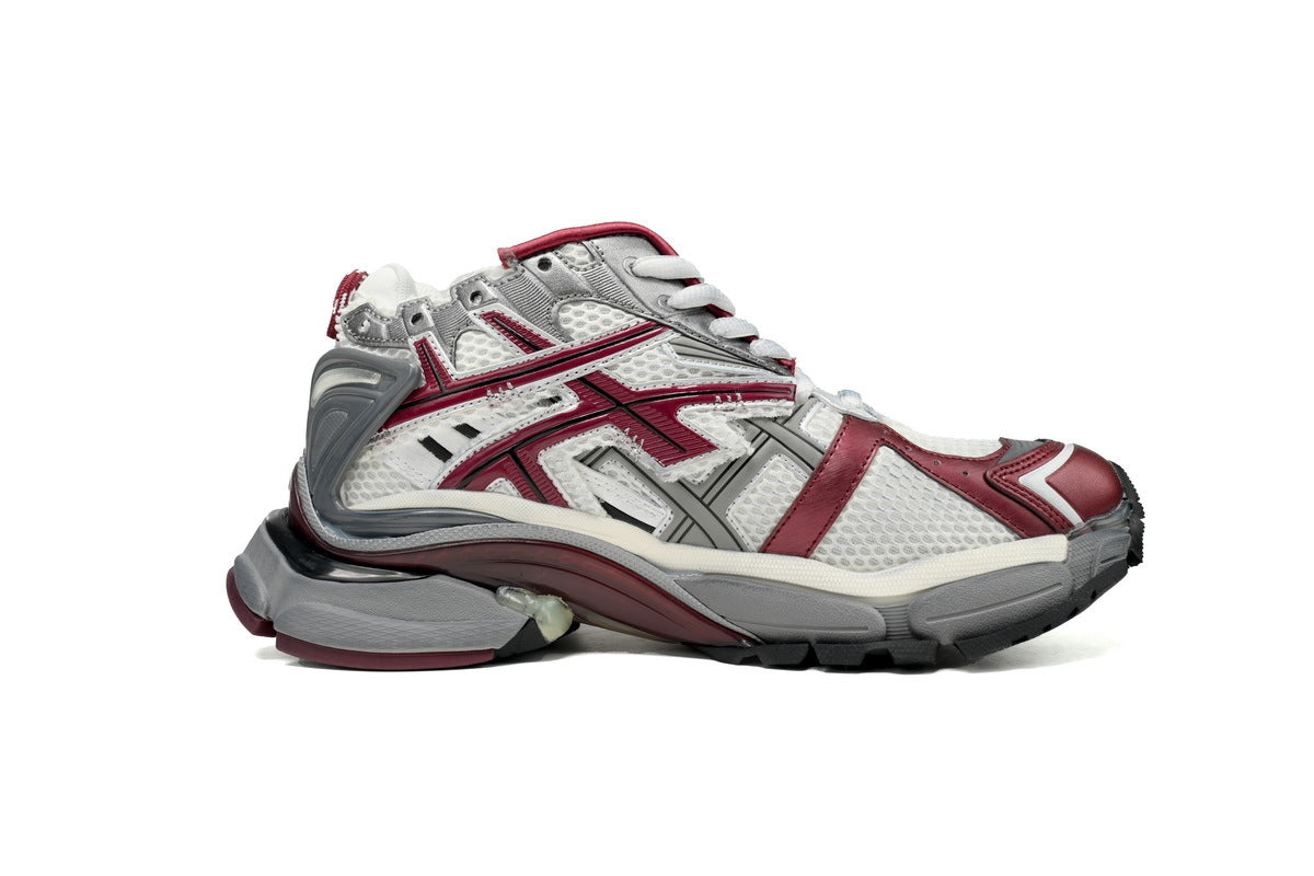 Balenciaga men's shoes Track Runner Sneaker – Distressed Low-Top balenciaga runners  White and red