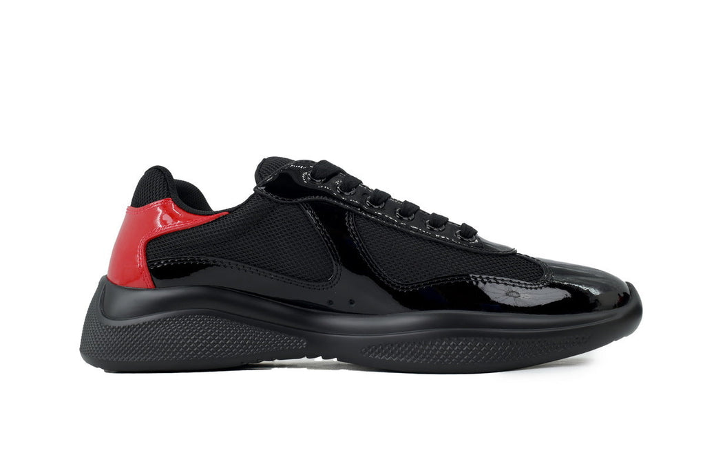 Prada America's Cup Sneakers slip ons womens  prada designer mens shoes  Blackish-red
