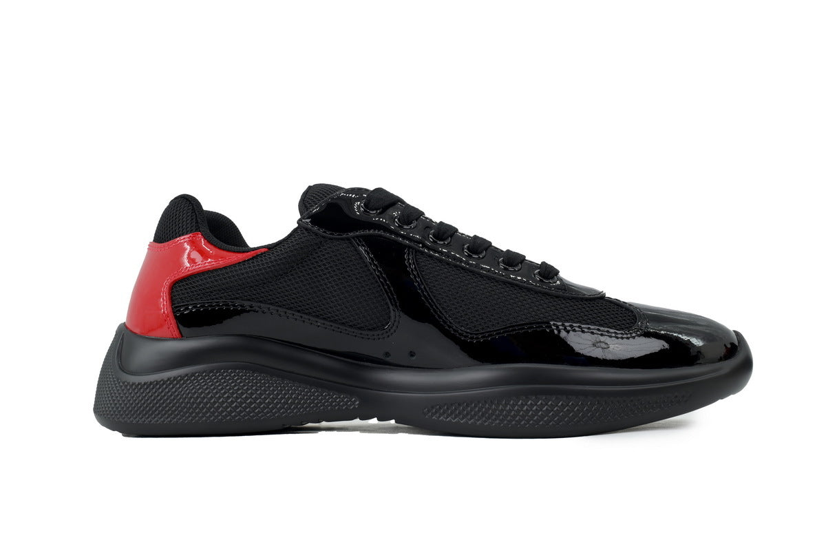 Prada America's Cup Sneakers slip ons womens  prada designer mens shoes  Blackish-red