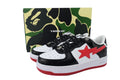 A BATHING APE BAPE STA Black, White & Red-Star Sneakers | Women's & Men's Skate-Inspired Shoes