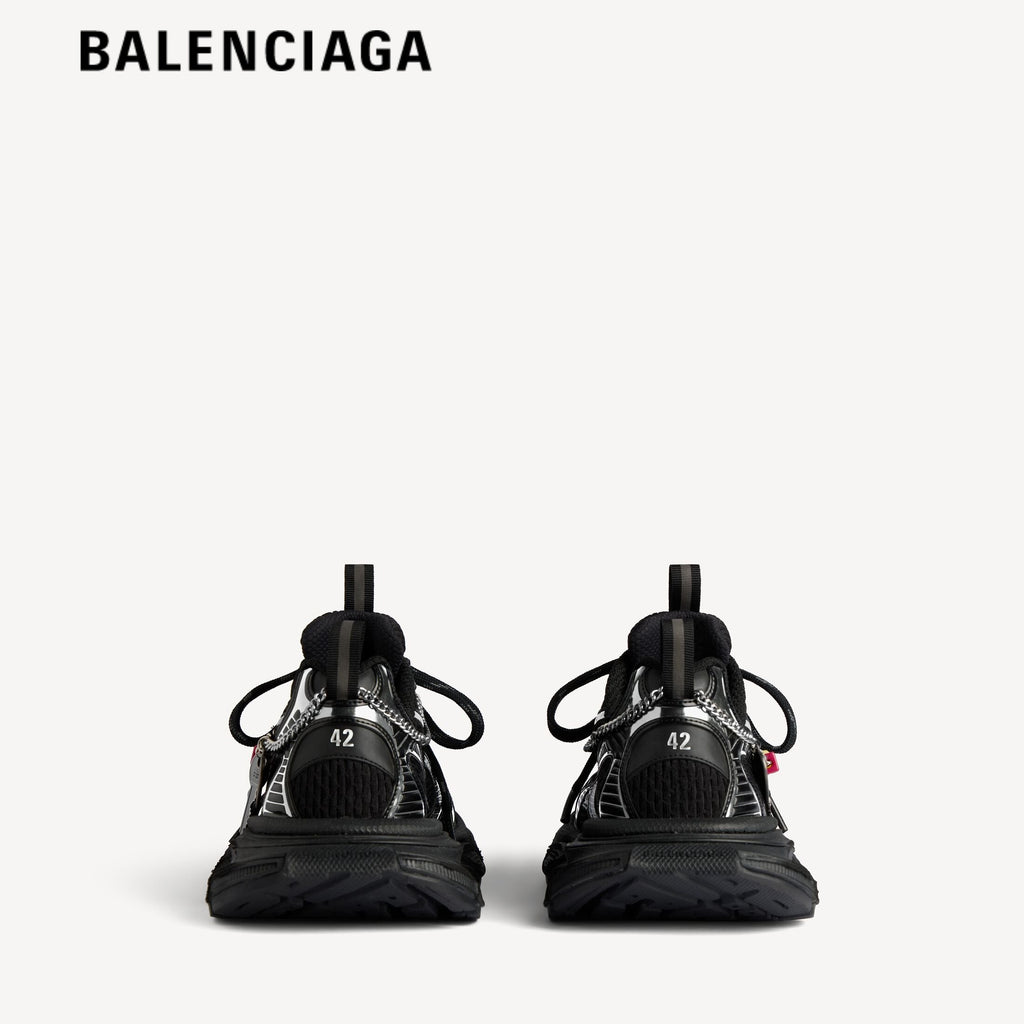 Balenciaga 3XL men's shoes  women sneakers Black Silver With Charm