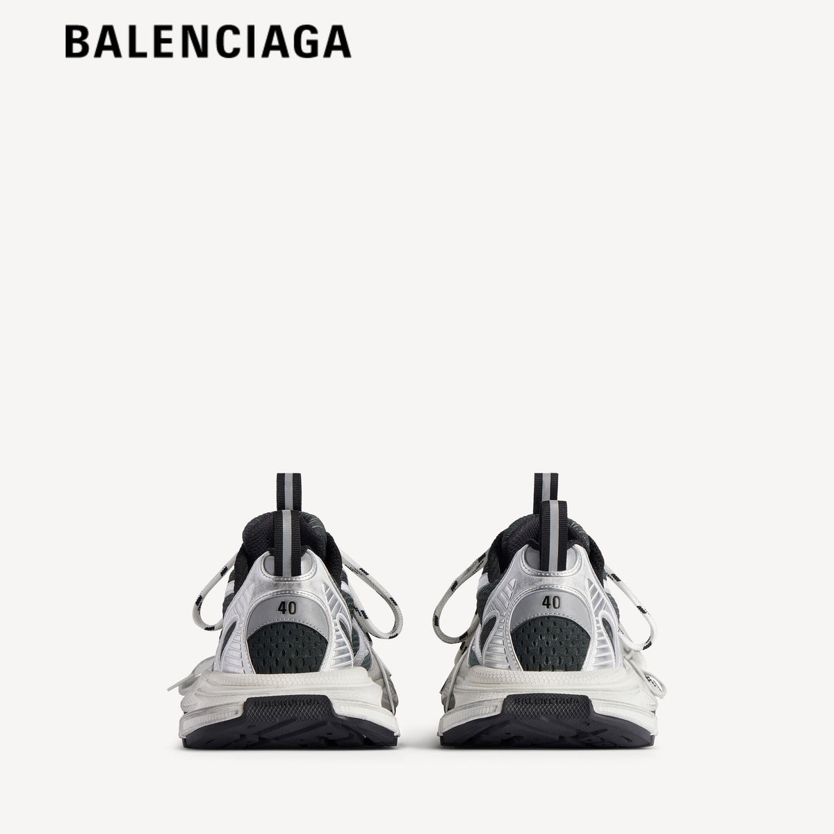 Balenciaga 3XL men's shoes  women sneakers Silver Dark Green