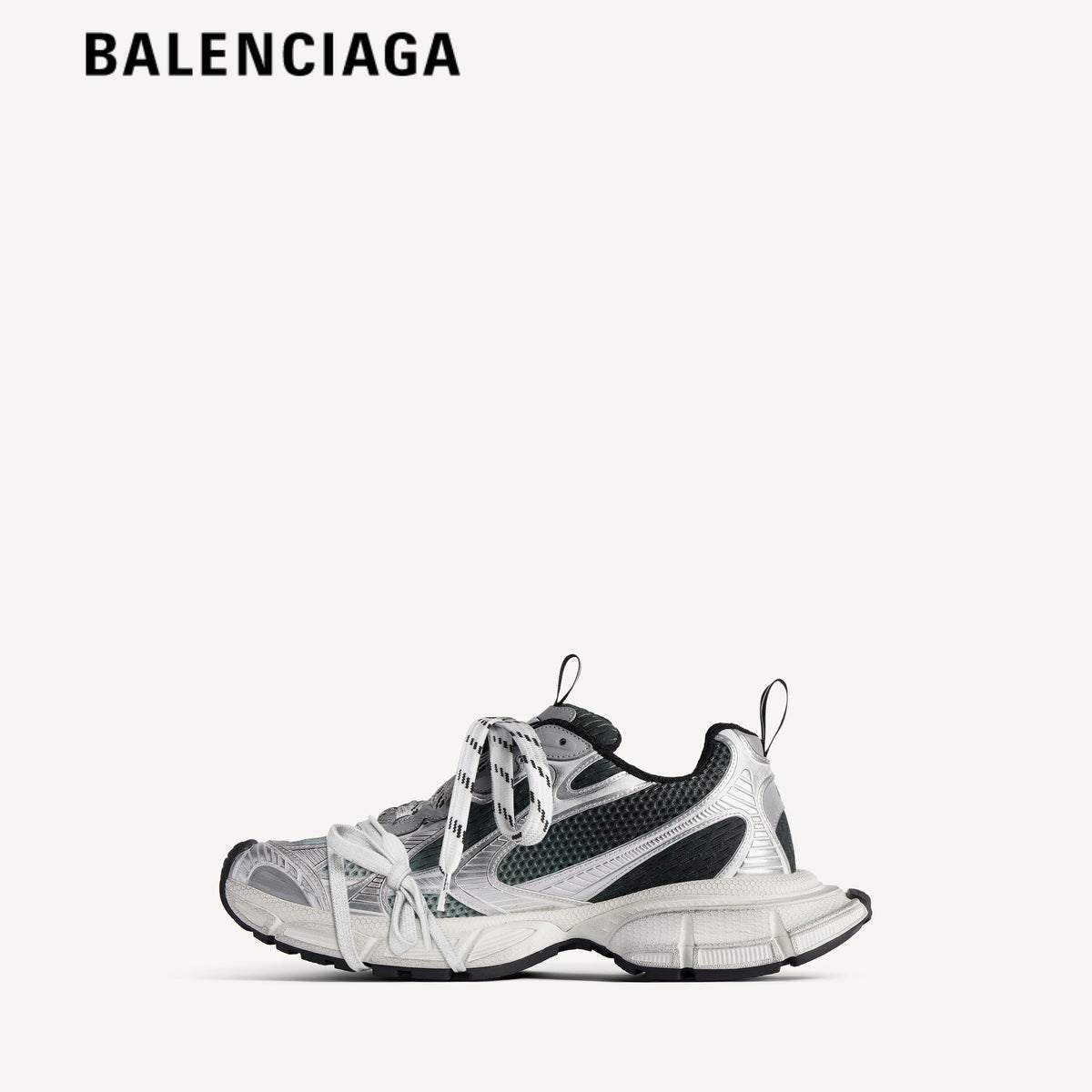 Balenciaga 3XL men's shoes  women sneakers Silver Dark Green