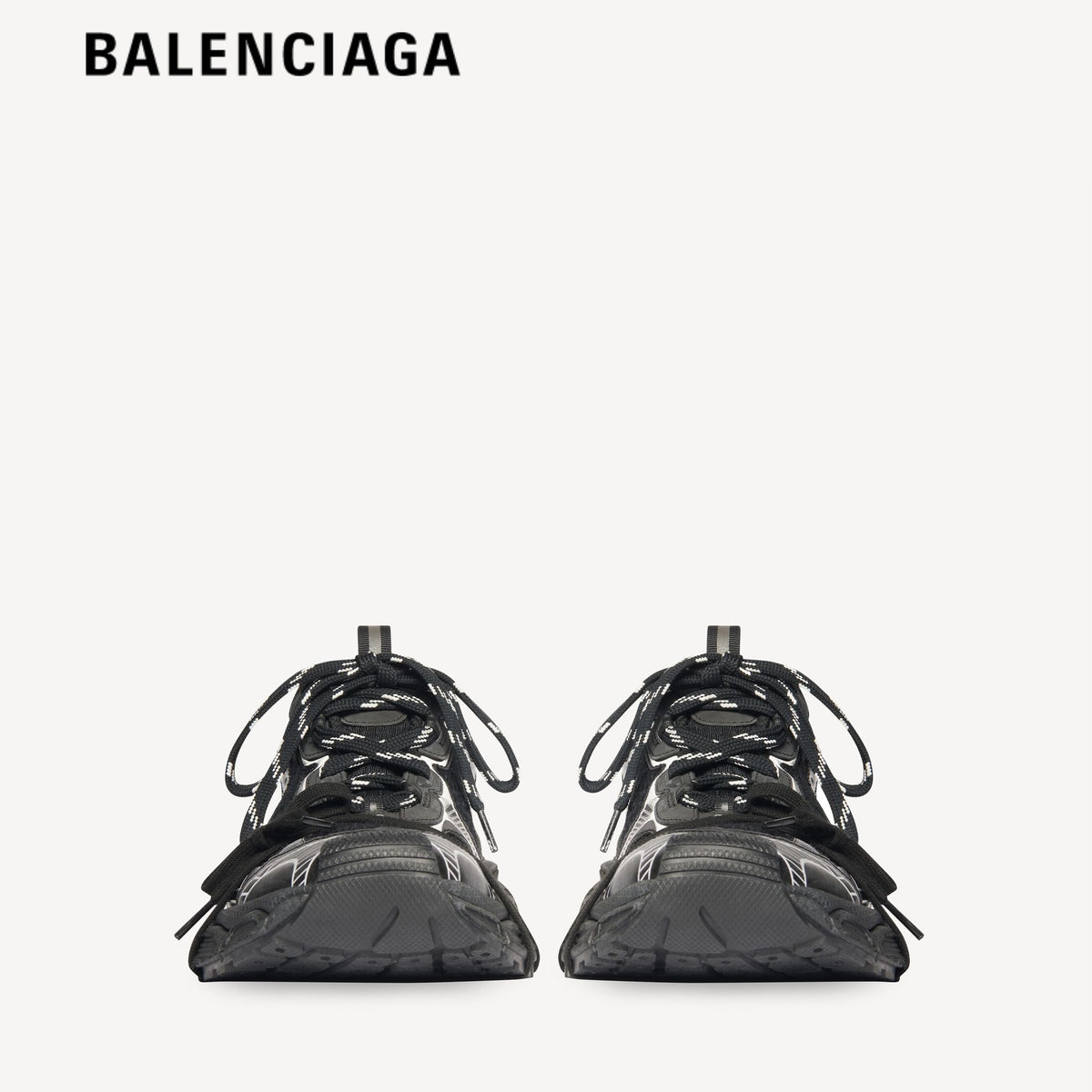 Balenciaga 3XL Extreme Laces men's shoes  women sneakers Black Silver