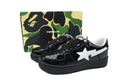 A BATHING APE BAPE STA Glossy Black & White-Star Sneakers | Women's & Men's Skate-Inspired Shoes