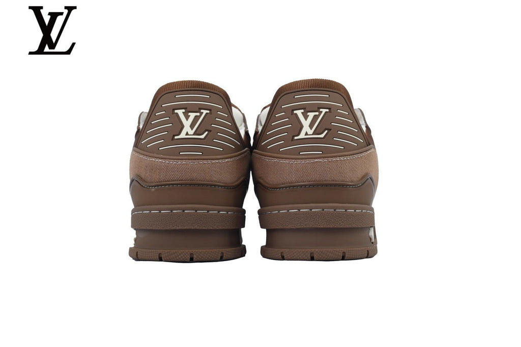 Louis Vuitton Trainer  shoes for man  women Sneaker – Monogram Denim in Brown
