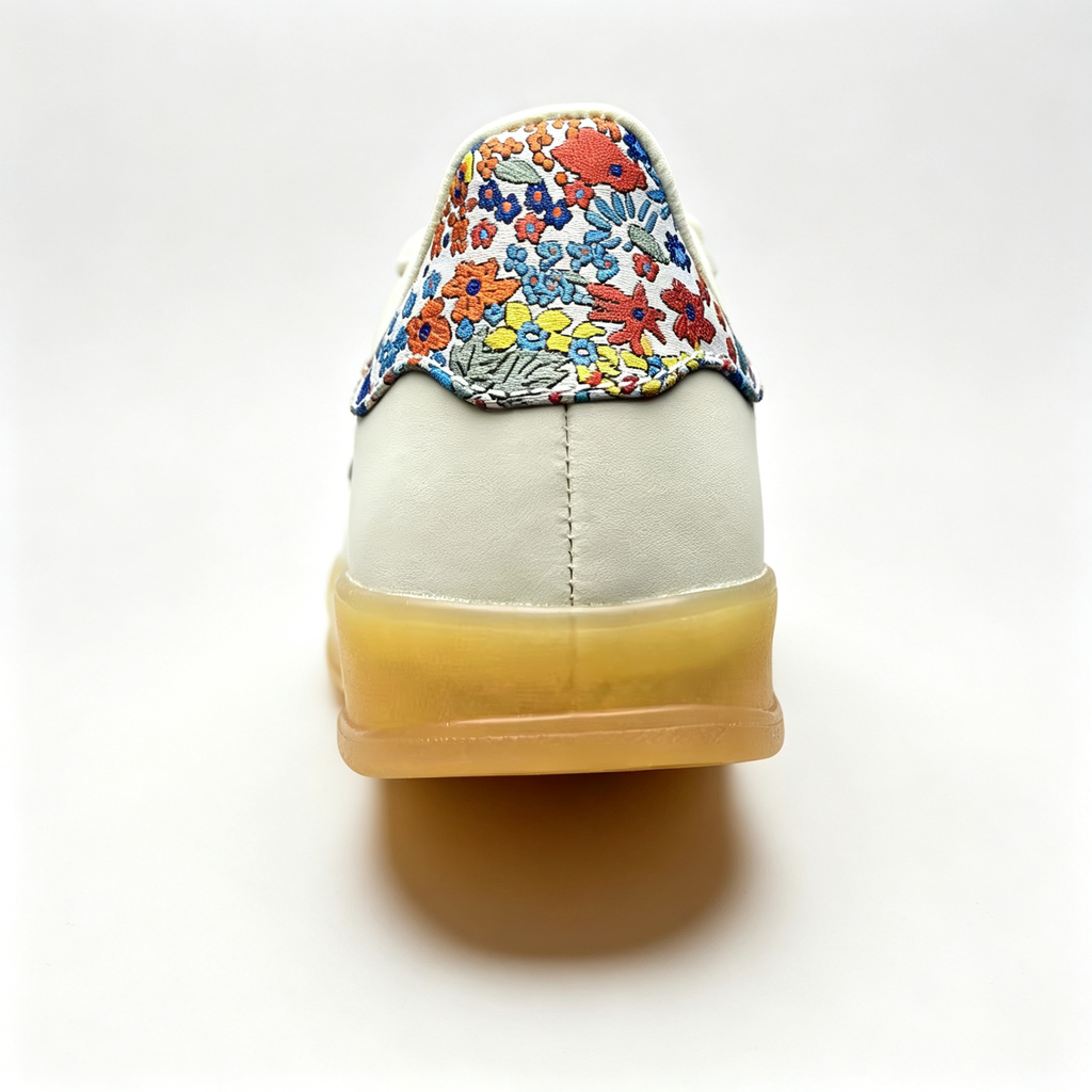 adidas samba  women's shoes  men's samba sneakers adidas samba Off-White Floral Print / Gum