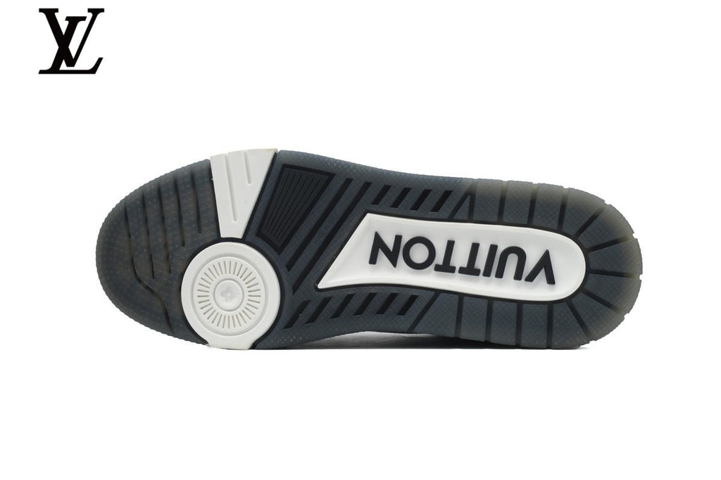 Louis Vuitton Trainer  shoes for man  women Sneaker – White & Black Multi-Lace