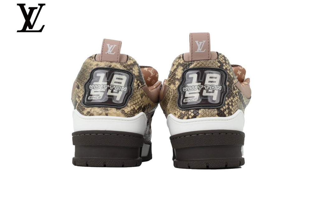 Louis Vuitton shoes for man  women Skate Sneaker – Pink Snake Print