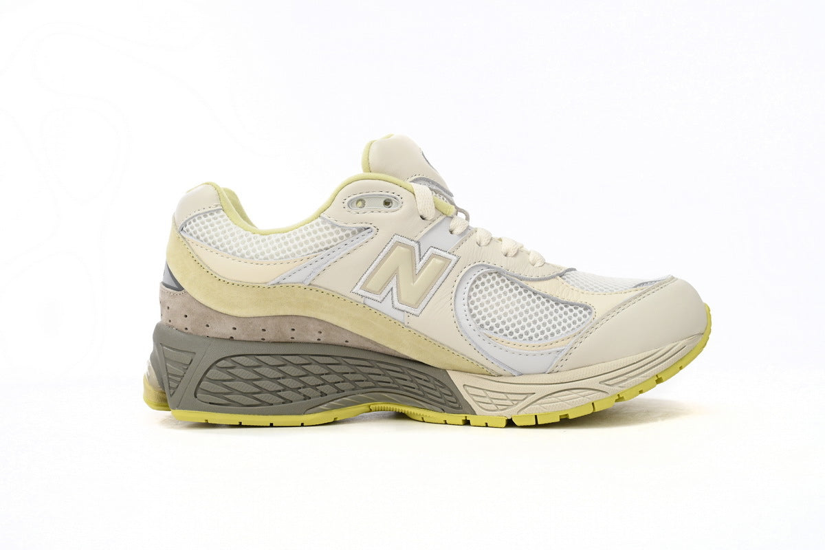 New Balance 2002R Women's & Men's Cream & Lemon Yellow Retro Sneakers