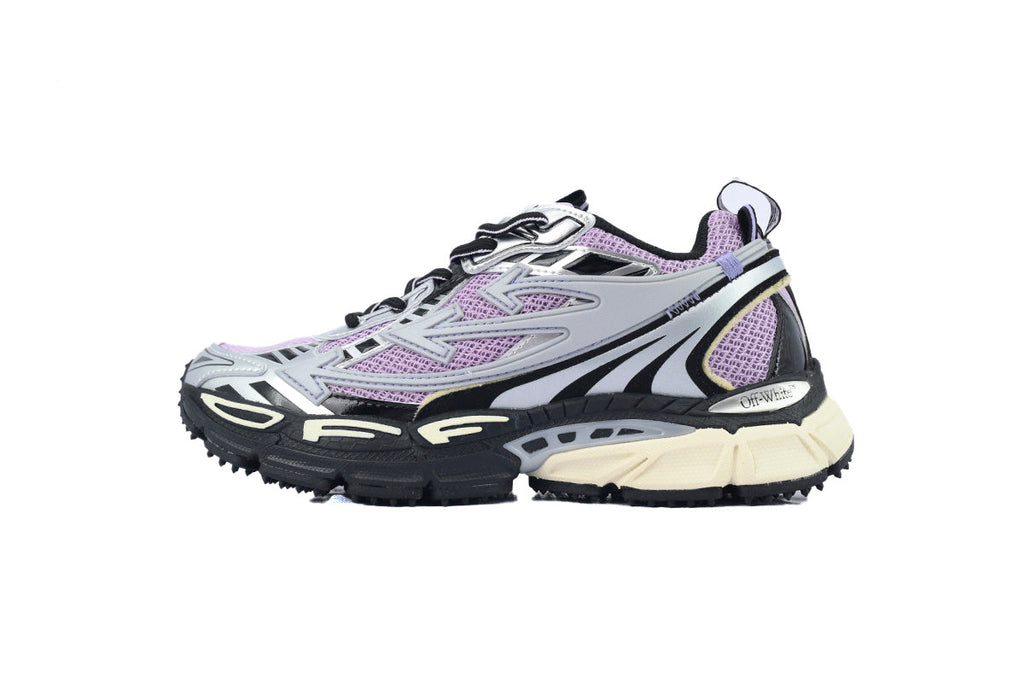 Off-White Be Right Back Women's Men's Shoes | Lavender & Silver Mesh Retro Sneakers