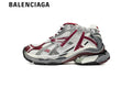 Balenciaga Runner men's shoes  women sneakers White Burgundy