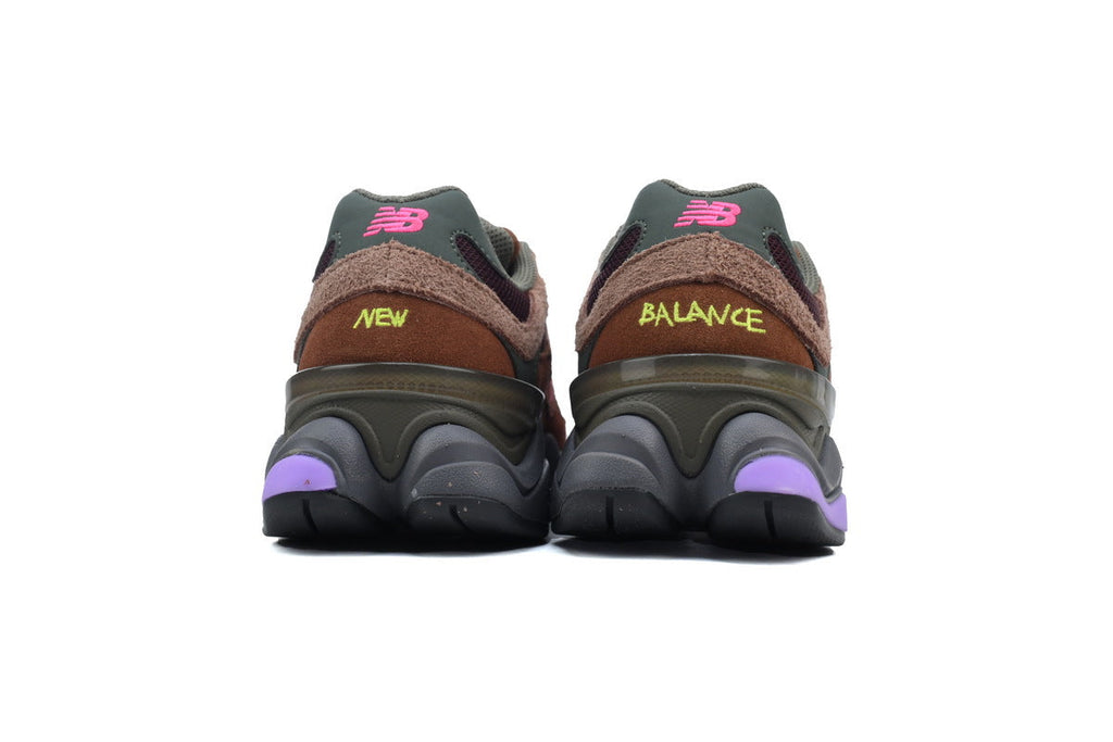 New Balance 9060 Women's & Men's Brown Pink Purple Chunky Retro Sneakers