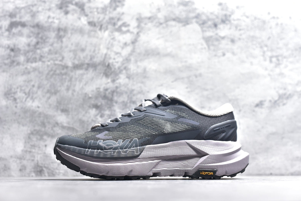 HOKA Mafate X Women's Men's Shoes | Black, Gray & White Mesh Trail Running Sneakers
