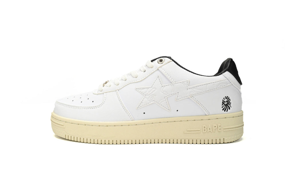A BATHING APE BAPE STA White & Cream Sneakers | Women's & Men's Skate-Inspired Shoes