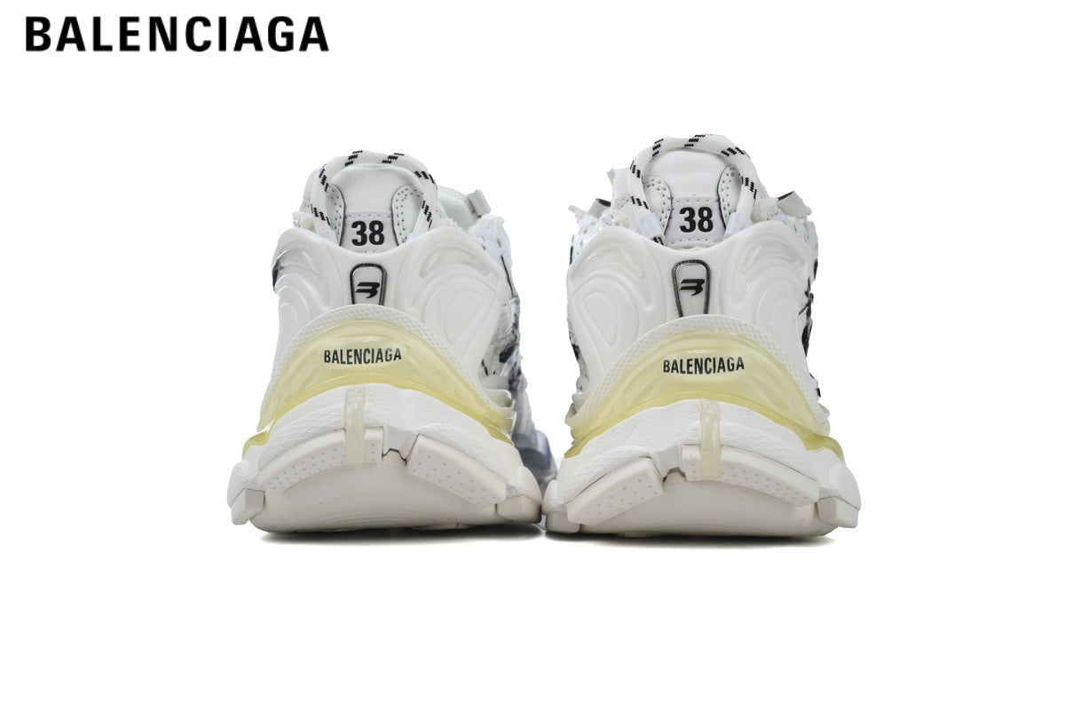 Balenciaga Runner Graffiti Sneaker — White / Black