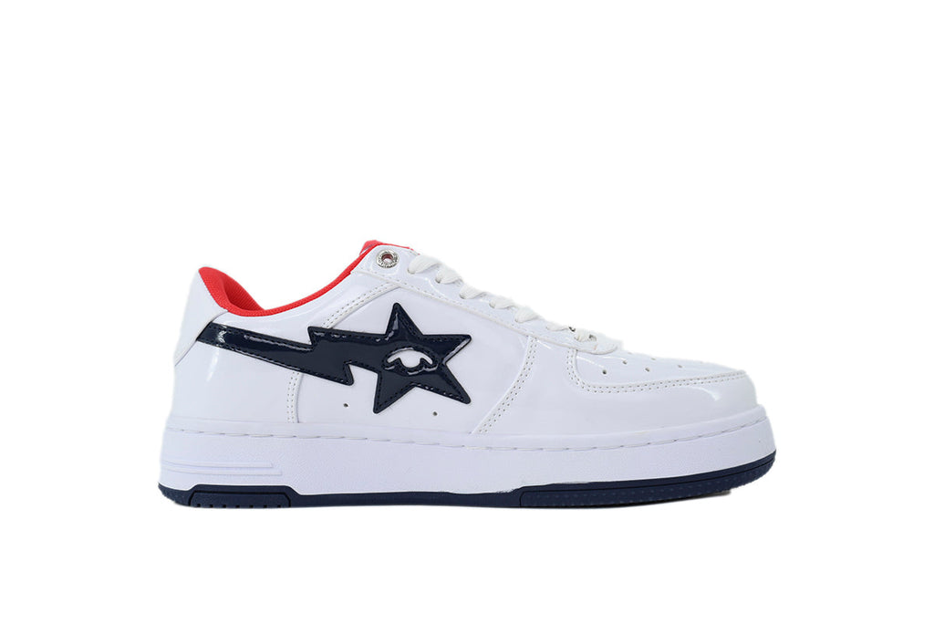 A BATHING APE BAPE STA White & Black Eye-Graphic Sneakers | Women's & Men's Skate-Inspired Shoes