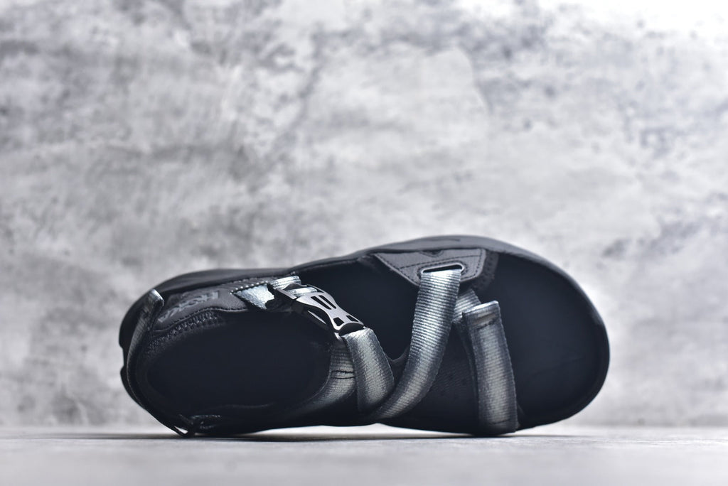 HOKA Recovery Women's Men's Shoes | Black Buckle Strap Sandals