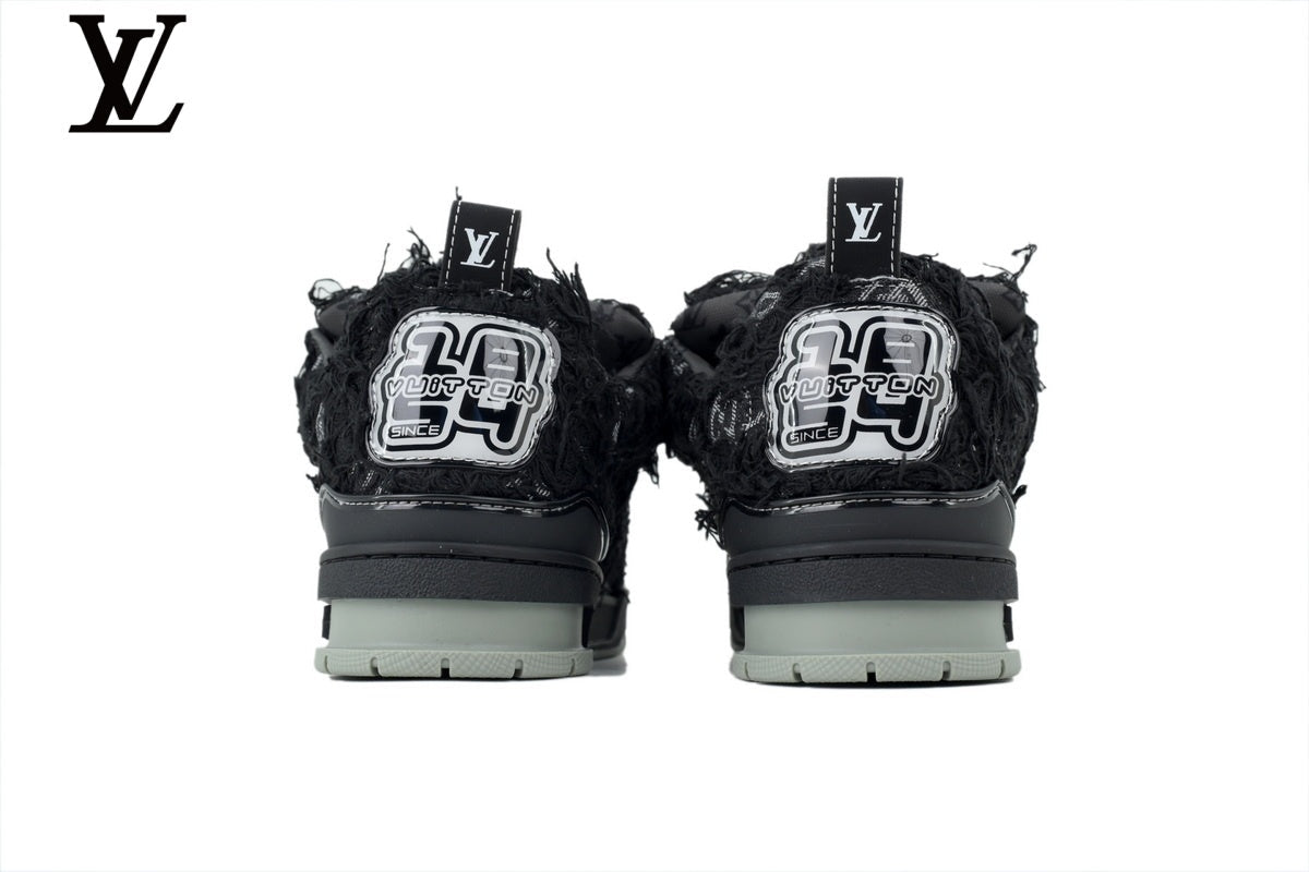Louis Vuitton  shoes for man  women Skate Sneaker – Black Fringe