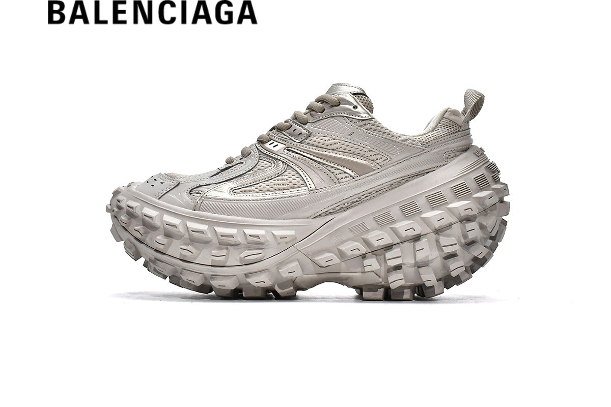 Balenciaga Defender men's shoes  women sneakers in Silver