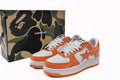 A BATHING APE BAPE STA Orange & White Sneakers | Women's & Men's Skate-Inspired Shoes