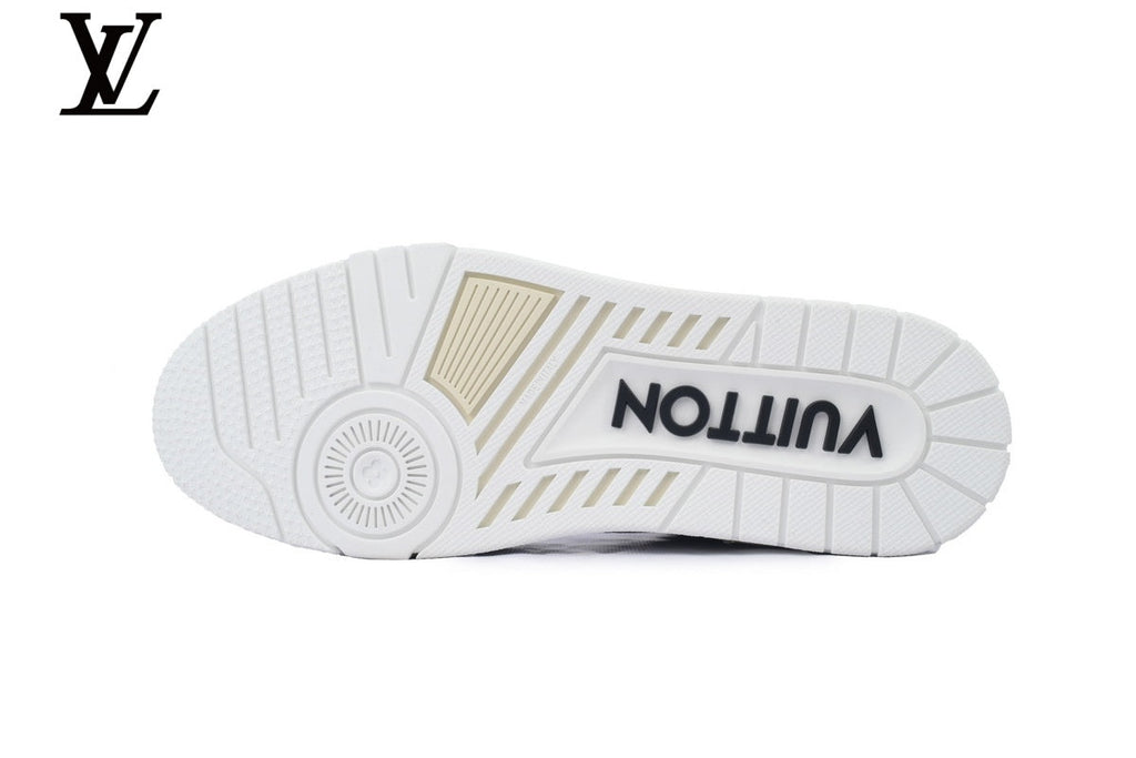 Louis Vuitton Trainer  shoes for man  women Sneaker – White Multicolor Monogram