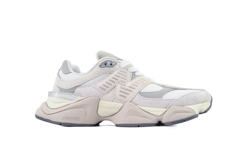 New Balance 9060 Women's & Men's White Grey Cream Chunky Retro Sneakers
