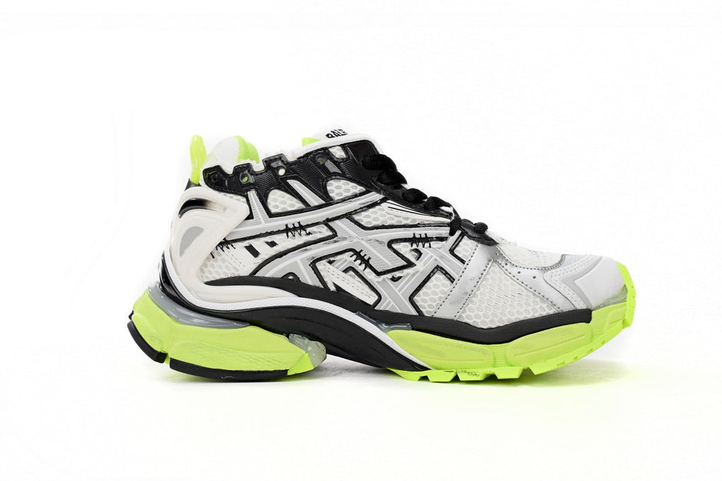 Balenciaga men's shoes Track Runner Sneaker – Distressed Low-Top White and Green