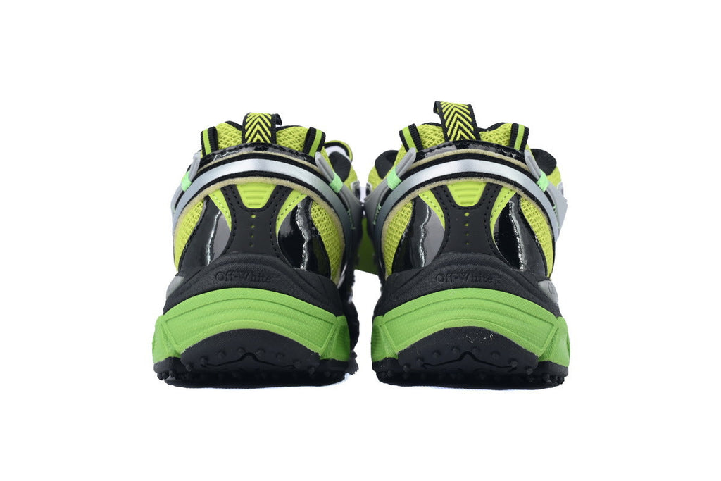 Off-White Be Right Back Women's Men's Shoes | Lime Green & Silver Mesh Retro Sneakers