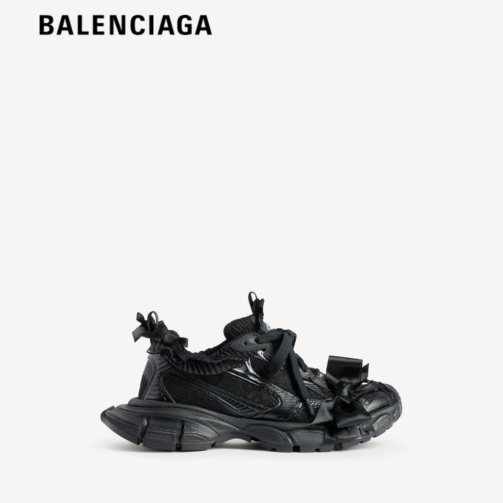 Balenciaga 3XL Ribbon men's shoes  women sneakers All Black