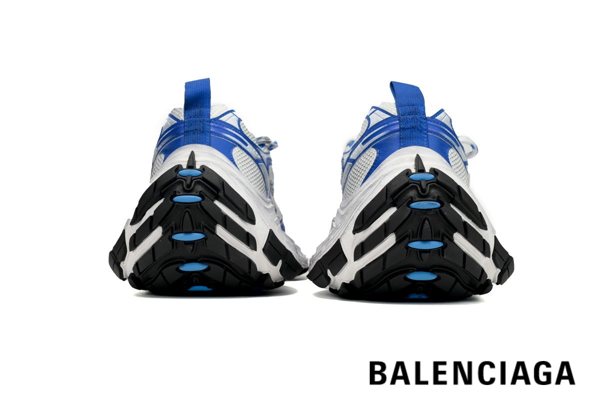 Balenciaga Runner men's shoes  women sneakers – White & Blue