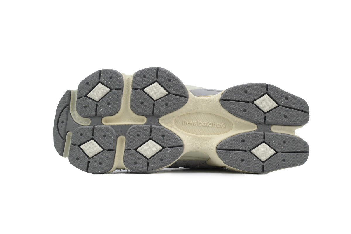 New Balance 9060 Women's & Men's Grey Cream Chunky Retro Sneakers