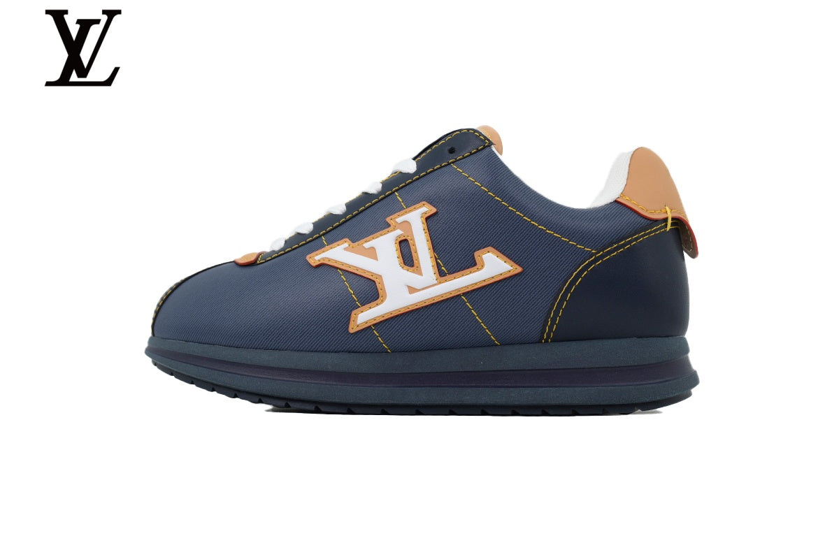 Louis Vuitton shoes for man  women Low-Top Canvas Sneakers - Navy