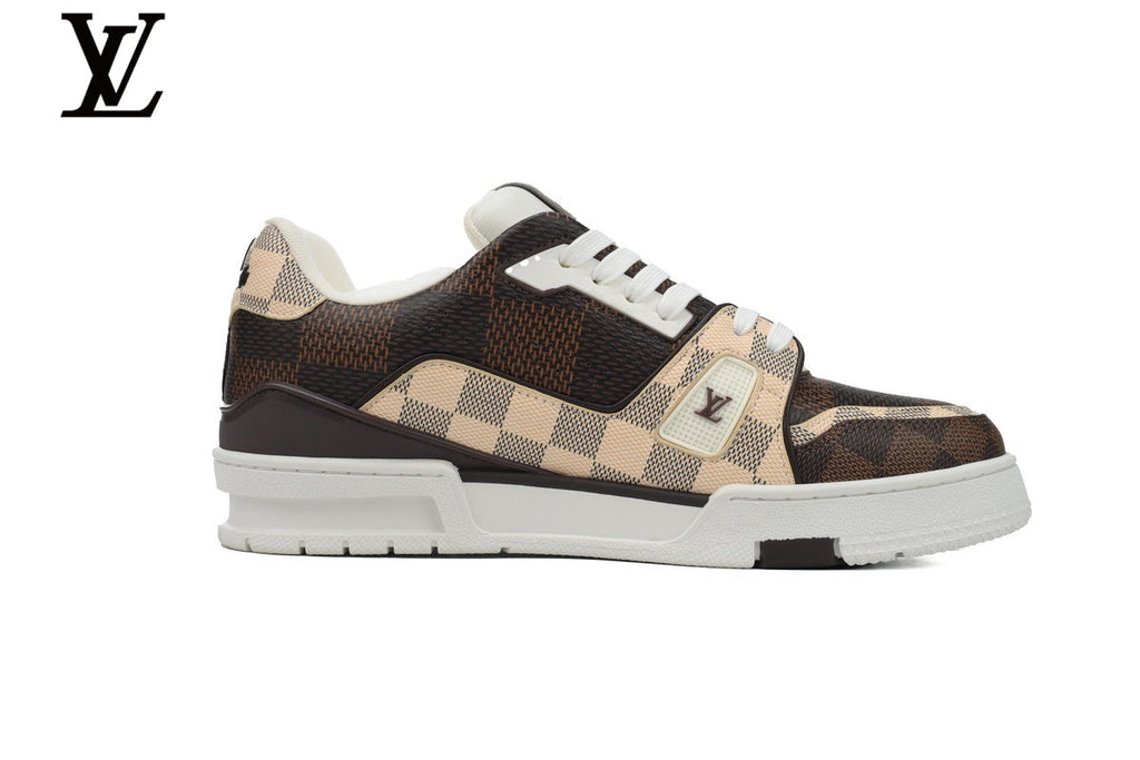 Louis Vuitton  shoes for man  women Trainer Sneaker – Brown Damier Check