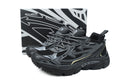 Off-White Be Right Back Women's Men's Shoes | Black & Charcoal Mesh Retro Sneakers