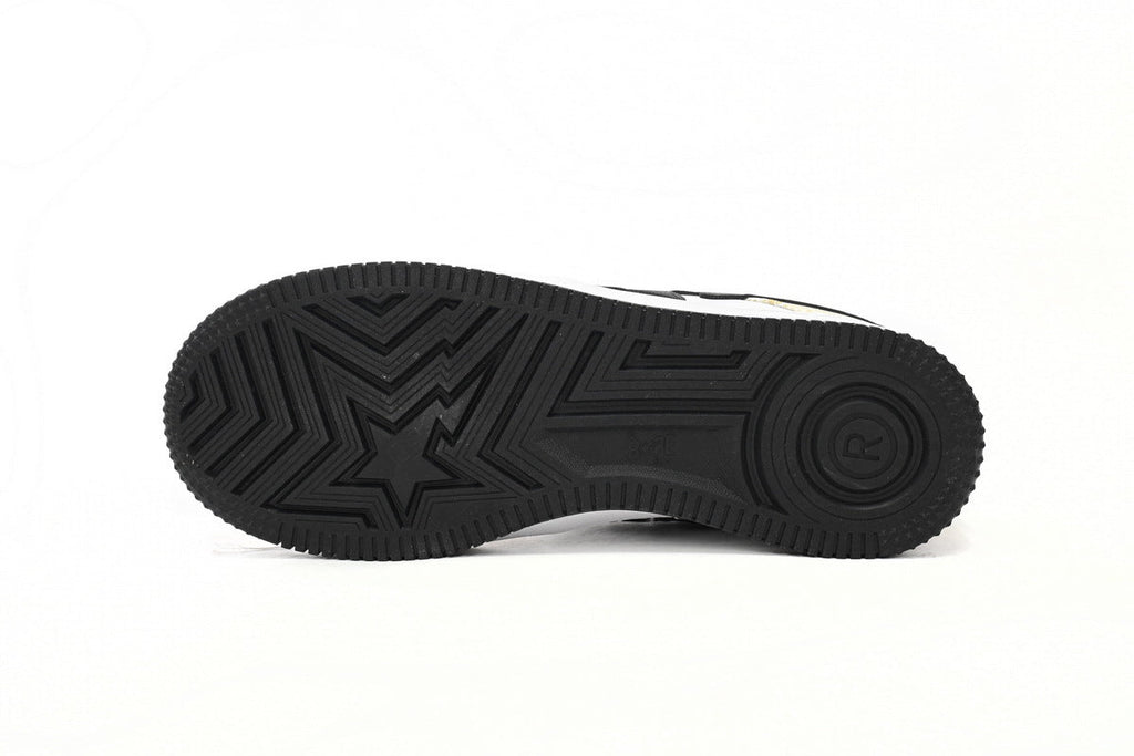 A BATHING APE BAPE STA Cream Snakeskin-Pattern Sneakers | Women's & Men's Skate-Inspired Shoes