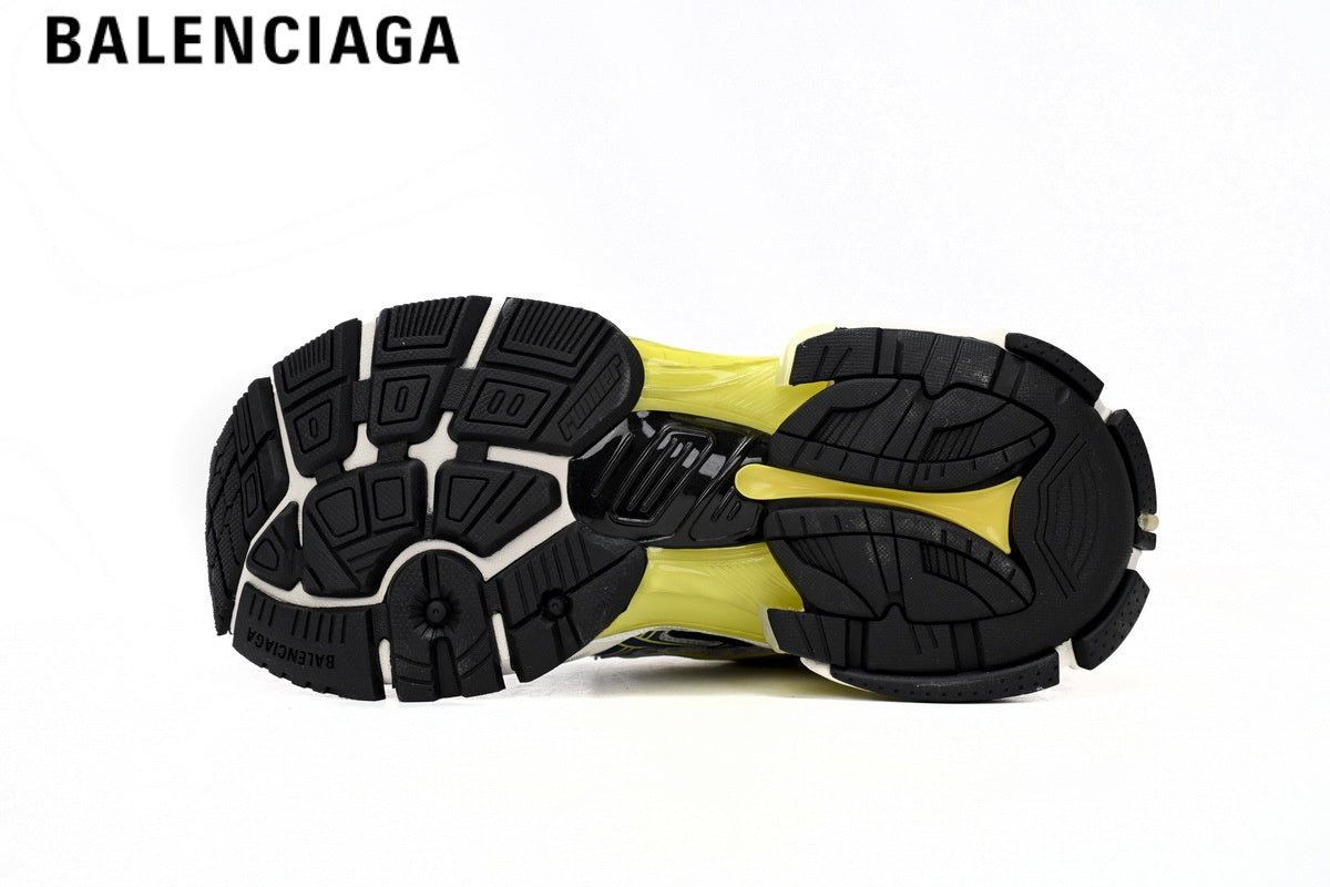 Balenciaga Runner men's shoes  women sneakers — White, Blue & Yellow